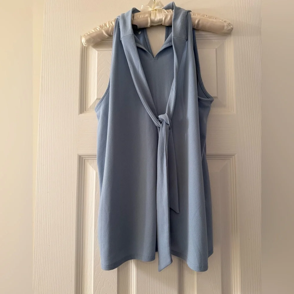 Banana Republic Light Blue Sleeveless Blouse - Picture 1 of 2